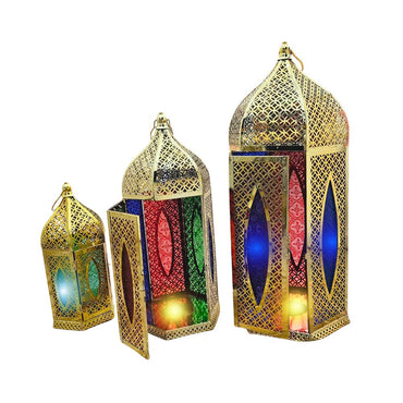 (Net)Gold lanterns Ramadan Decoration Light & MUSIC