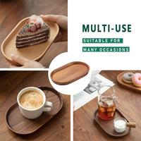 **(Net)**Wooden Modern Oval Design Serving Tray