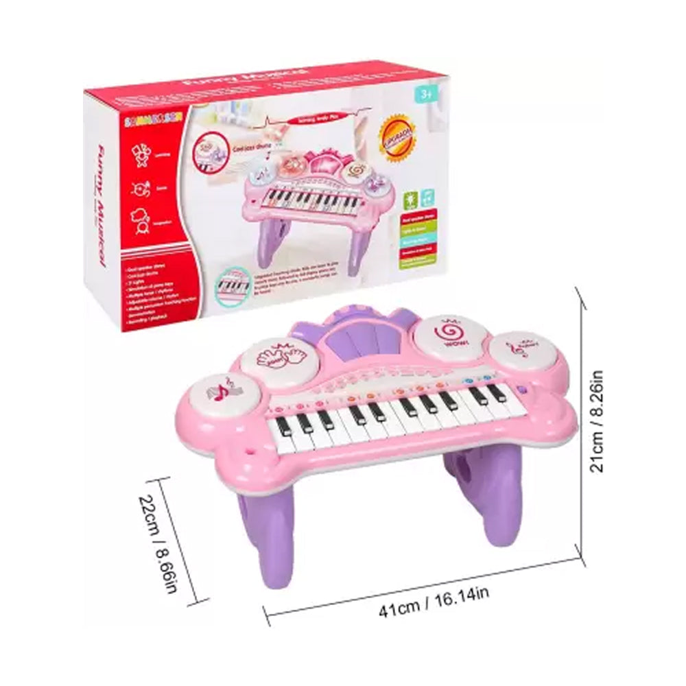 (NET) 24-Key Toddler Piano Toy with Drums and MP3 Songs