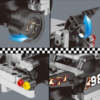 (Net) RC Racing Car Building Blocks Set - 194pcs, 4CH Remote Control