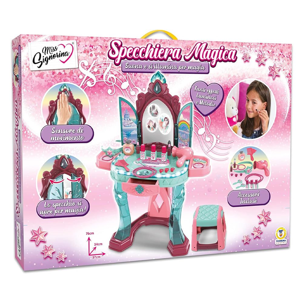 (Net) Infrared Induction Dressing Table & Makeup Set for Girls