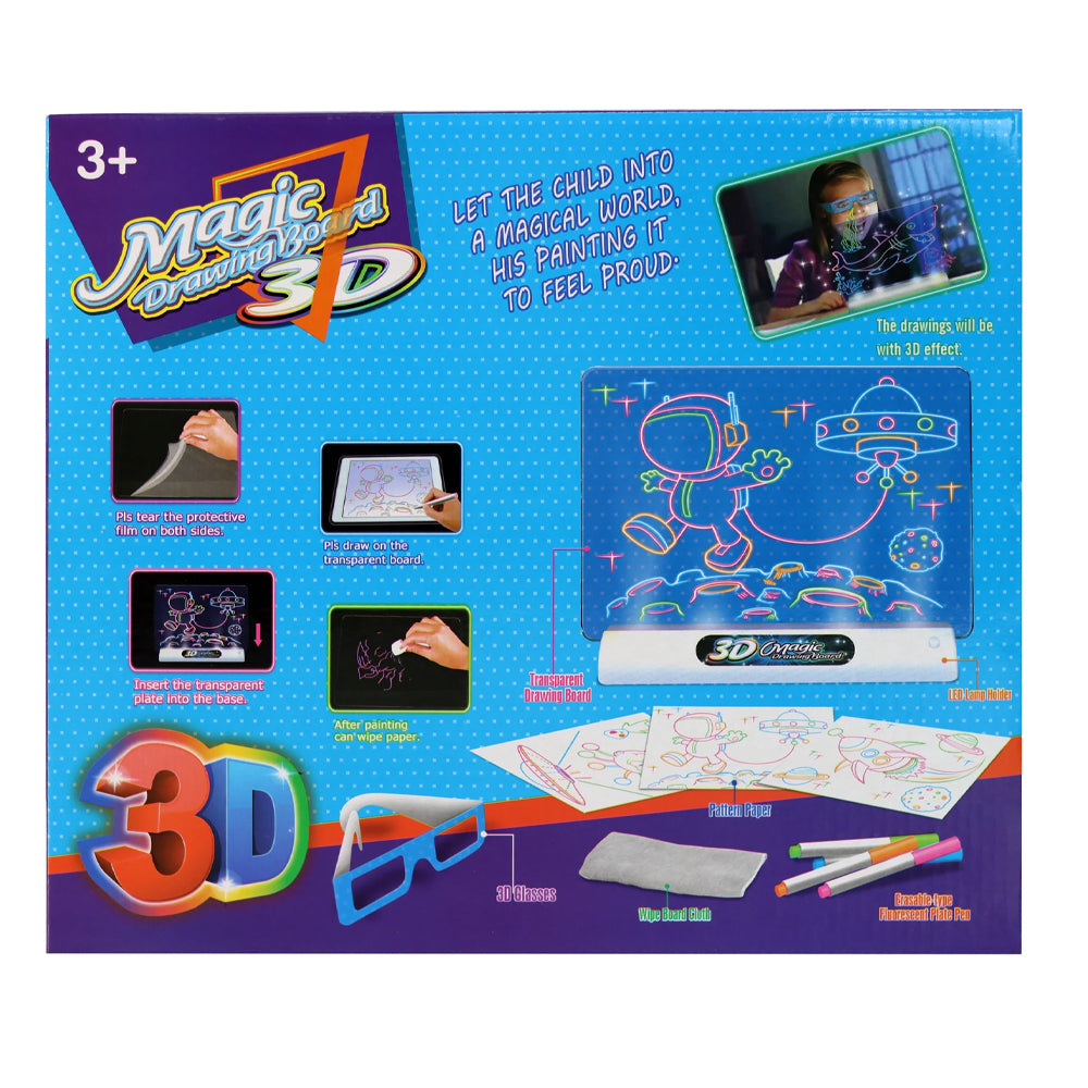 (Net) Illuminated 3D Magic Drawing Board for Kids
