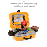 (Net) Bus-Shaped Construction Tool Kit - Interactive Play Cart for Kids