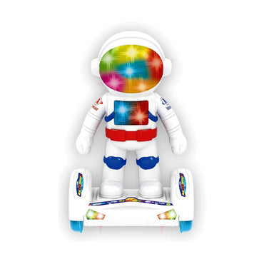 (Net) Space Astronaut Robot Toy with 3D Lights and Music, Bump & Go Action