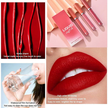 (NET)3 Colors Matte Lipstick Waterproof Set/804090