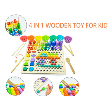 Logarithmic Plate Board With Beads Toys Kids