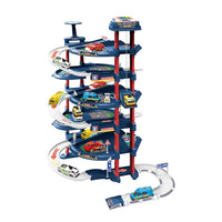 (NET)  Electric Parking Lot Toy with Multi-Layered Vehicles