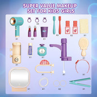(Net ) Toddler Beauty Salon Set With Makeup Accessories & Washbasin