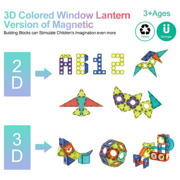 96PCS Magnetic Block Building Set - Educational Toy for Kids