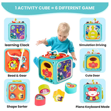 (net) Thrive Toys Baby Activity Cube 6 In 1