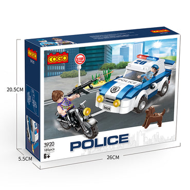 COGO 185 PCS Educational Building Blocks Police Station Toy