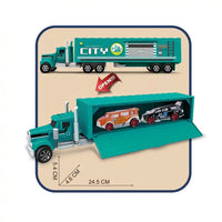 ( NET)  Manual Alloy Lifting Parking Lot Toy with Diecast Vehicles