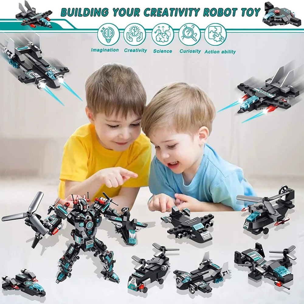 12-in-1 Robot Transform Car Building Block Toy - Educational Learning