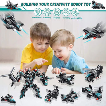 12-in-1 Robot Transform Car Building Block Toy - Educational Learning