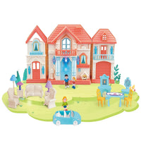 "Family Villa Playhouse - Pretend Home Furniture Set for Kids