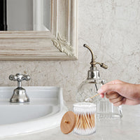 (Net) Round Cotton Swabs Holder 2 Pcs