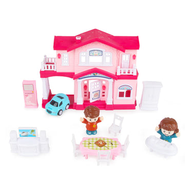 DIY Princess Castle Villa Dollhouse - Kids' Plastic Model House Toy