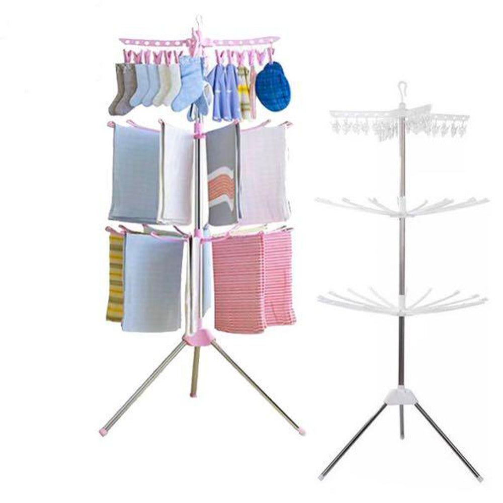 (Net) 3 Tier Clothes Hanging Drying Rack Baby Clothes Drying Rack Underwear Socks Laundry Hanger