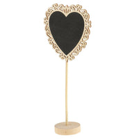 Heart Wooden Mini Floral Shape Chalkboard Blackboard