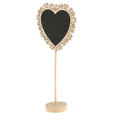 Heart Wooden Mini Floral Shape Chalkboard Blackboard