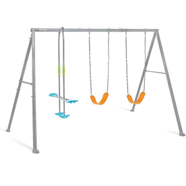 (Net) Intex 44123 Swing Set Child Seat Swing and Trapezi, 343 x 249 x 203 cm