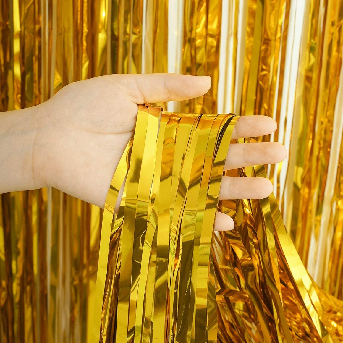 Gold Foil Fringe Curtain For Party  Decorations 1m x 2m / 223530