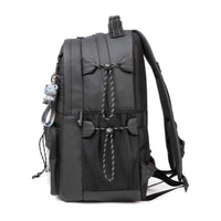 (NET) Black Backpack With Lunch Box & Pencil Bag Set Of 3 Pcs