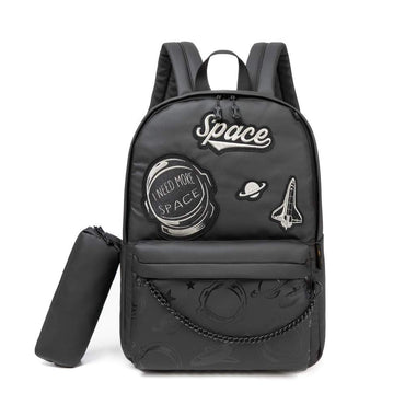 (NET) Space School Bag With Pencil Bag Set Of 2 Pcs