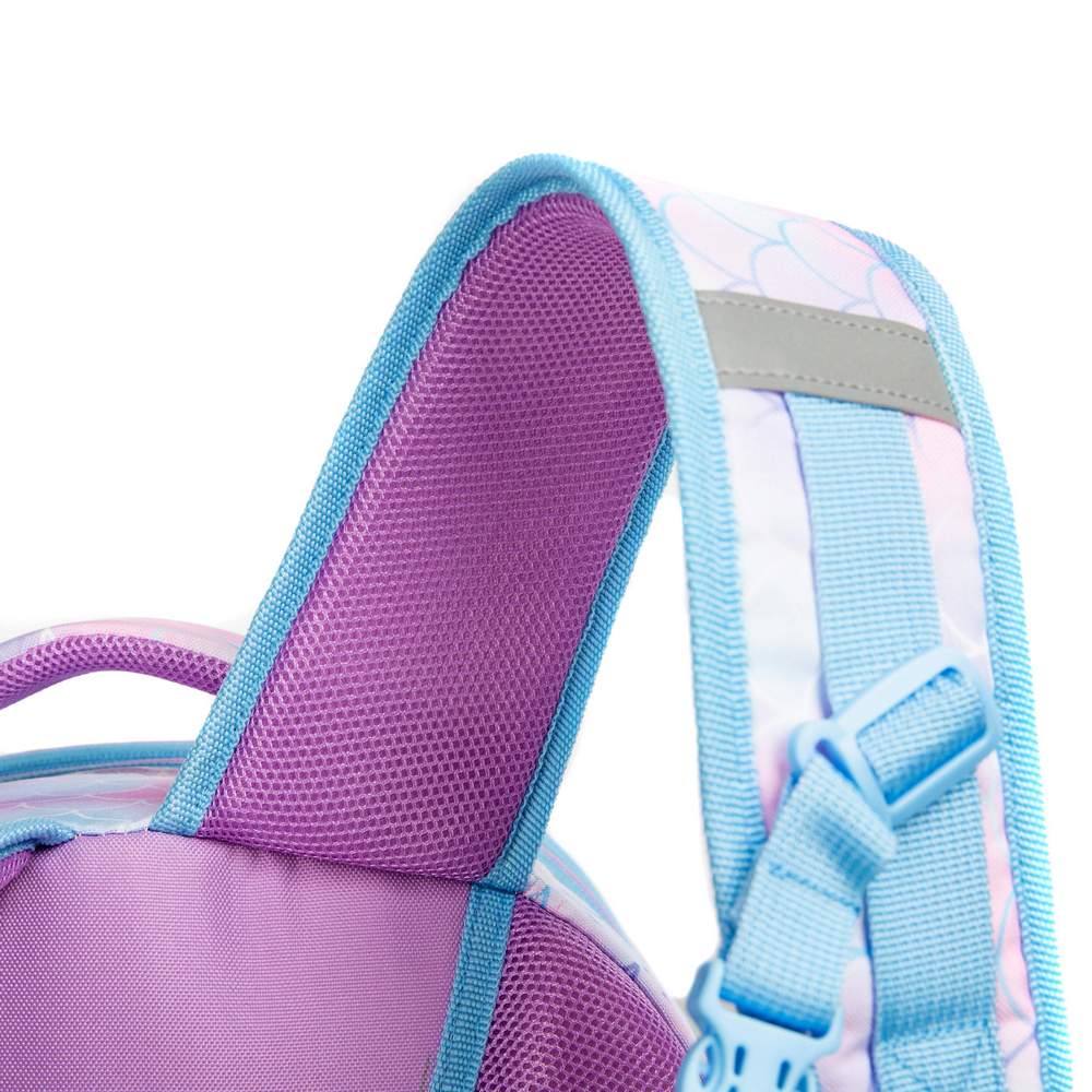 (NET) School Bag with Lunch Bag and Pencil Case Mermaid Set Of 3  Pcs