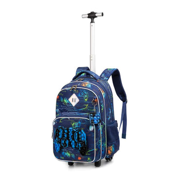 (NET) Cute Bluey Rolling Backpack With Lunch Bag Backpack With Wheels