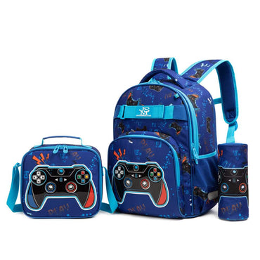 (NET) Game School Bag With Lunch Bag And Pencil Case Set Of 3 Pcs