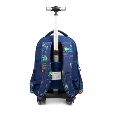 (NET) Cute Bluey Rolling Backpack With Lunch Bag Backpack With Wheels