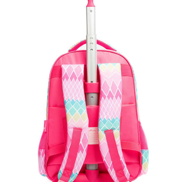 (NET) Cute Unicorn Rolling Backpack for Girls Backpacks with Wheels for Elementary Kids Set Of 3 Pcs