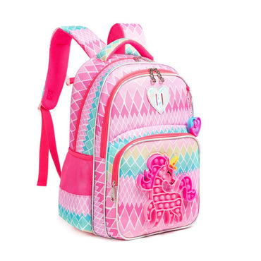 (NET) Pop Unicorn Printed School Backpack With Insulated Lunch Box And Pencil Case Set Of 3 Pcs