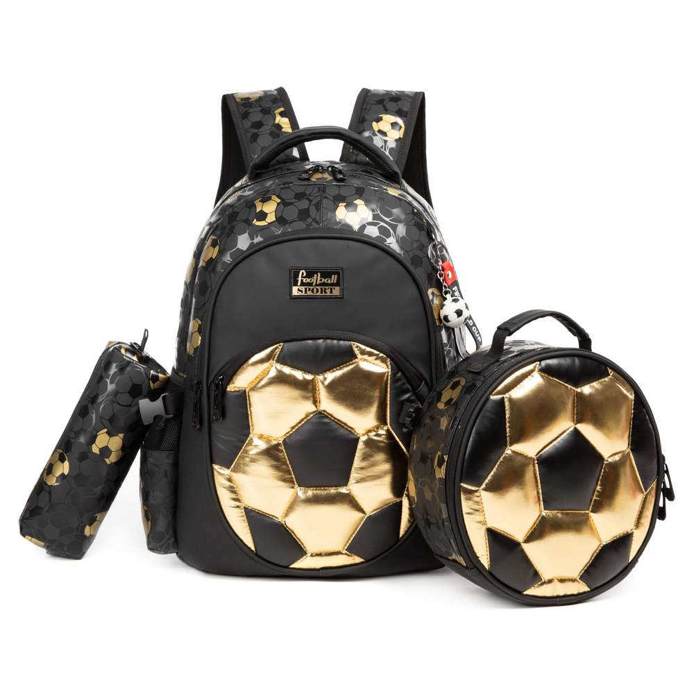 (NET) Football Backpacks For School Boys Kids Set Of 3 Pcs