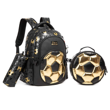 (NET) Football Backpacks For School Boys Kids Set Of 3 Pcs