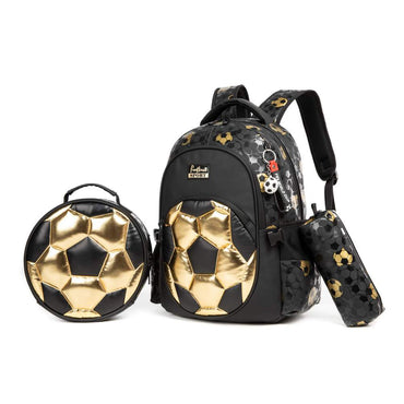 (NET) Football Backpacks For School Boys Kids Set Of 3 Pcs