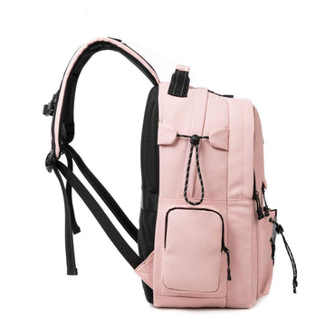 (NET) Pink Backpack With Lunch Box & Pencil Bag Set Of 3 Pcs