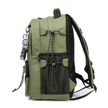 (NET) Olive Backpack with Lunch Box & Pencil Bag Set Of 3 Pcs