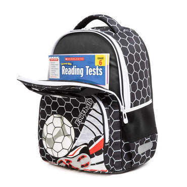 (NET) Football School Bag With Lunch Bag And Pencil Case  Set Of 3 Pcs