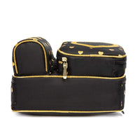 (NET) Heart Shaped Lunch Bag With Bottle Holder Crossbody Lunch Box With 3 Compartments