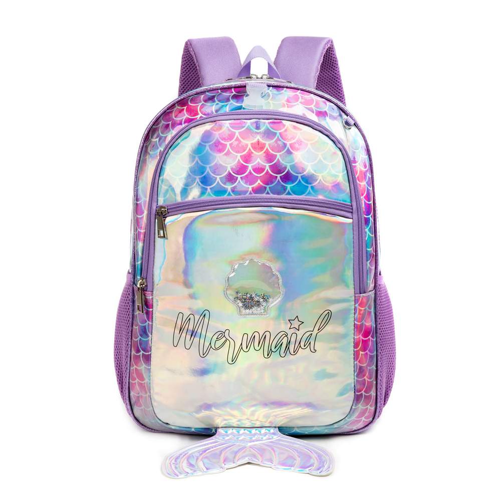 (NET) Mermaid Girls School Backpack Set 3 Pcs