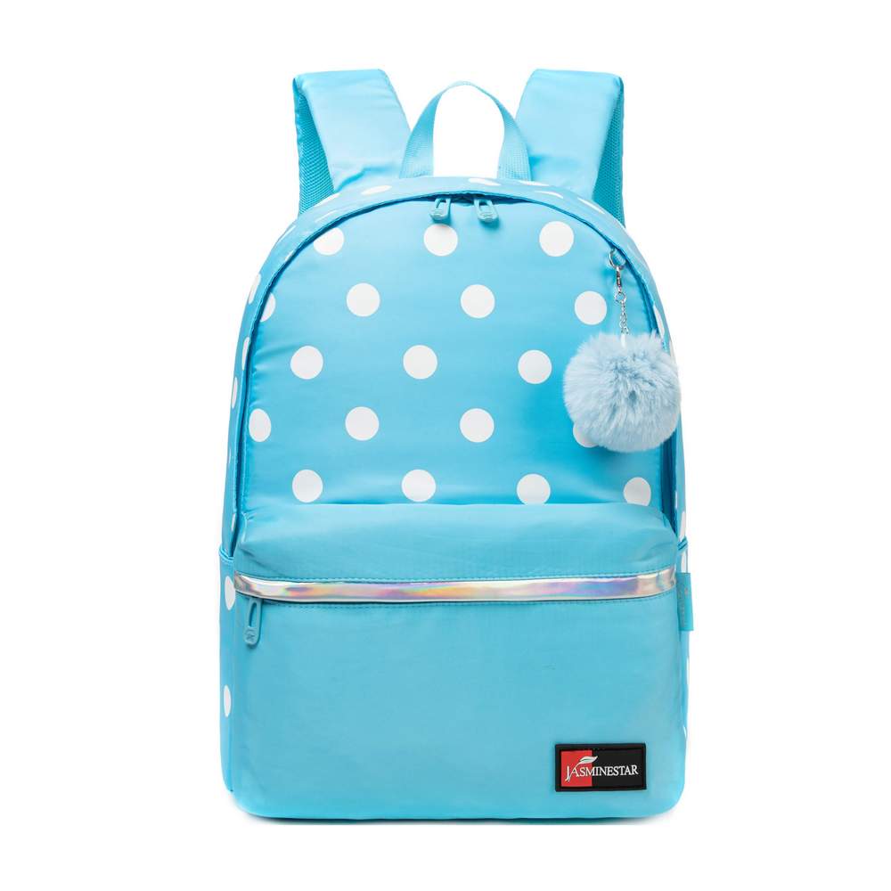 (NET)  Backpack Travel School Shoulder Bag Dot Printing Teenage Girl's Bags