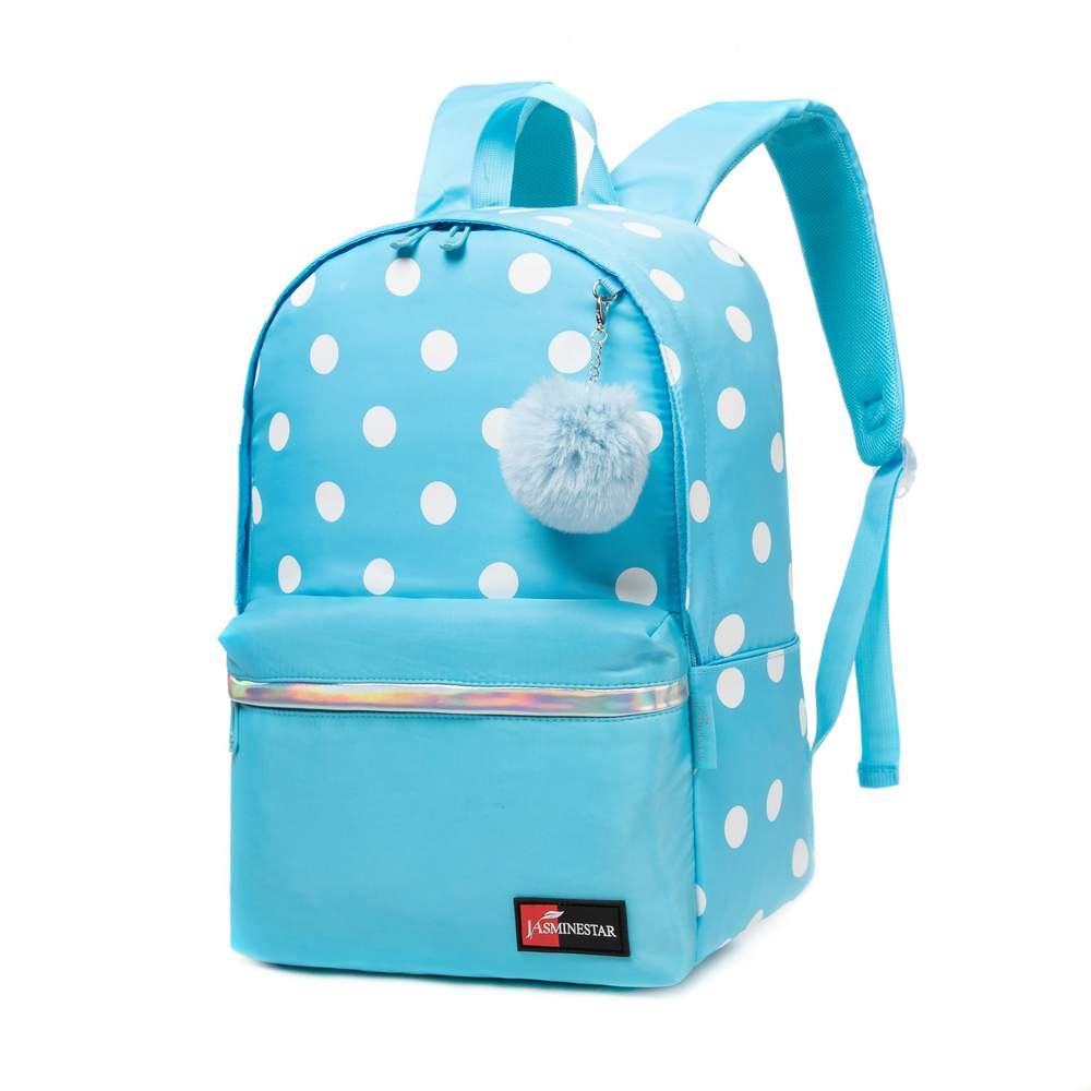 (NET)  Backpack Travel School Shoulder Bag Dot Printing Teenage Girl's Bags