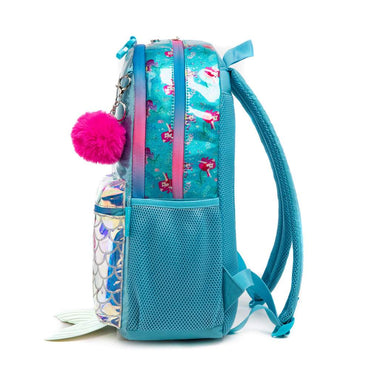 (NET) Mermaid Glitter Backpack With lunch Box Set Of 3 Pcs