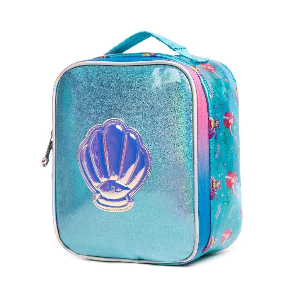 (NET) Mermaid Glitter Backpack With lunch Box Set Of 3 Pcs