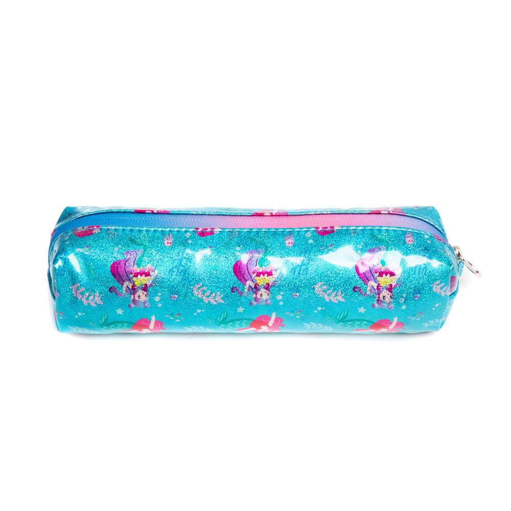 (NET) Mermaid Glitter Backpack With lunch Box Set Of 3 Pcs