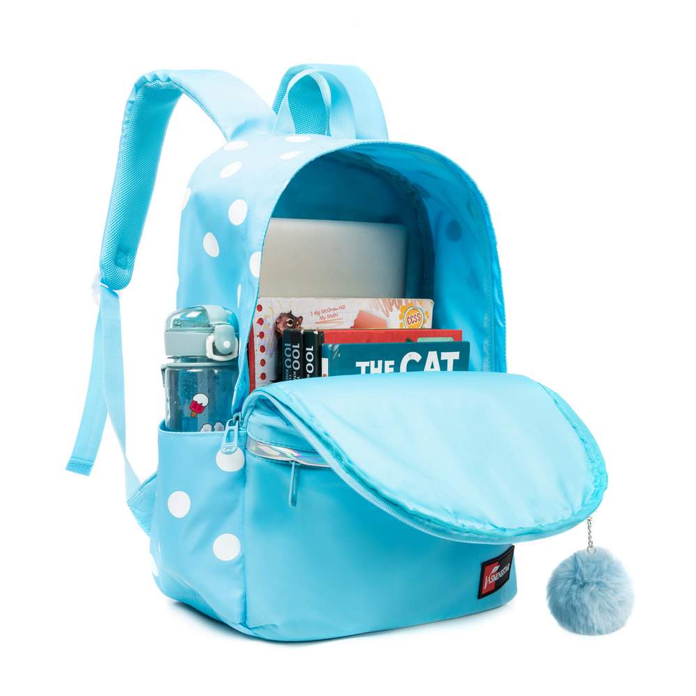 (NET)  Backpack Travel School Shoulder Bag Dot Printing Teenage Girl's Bags