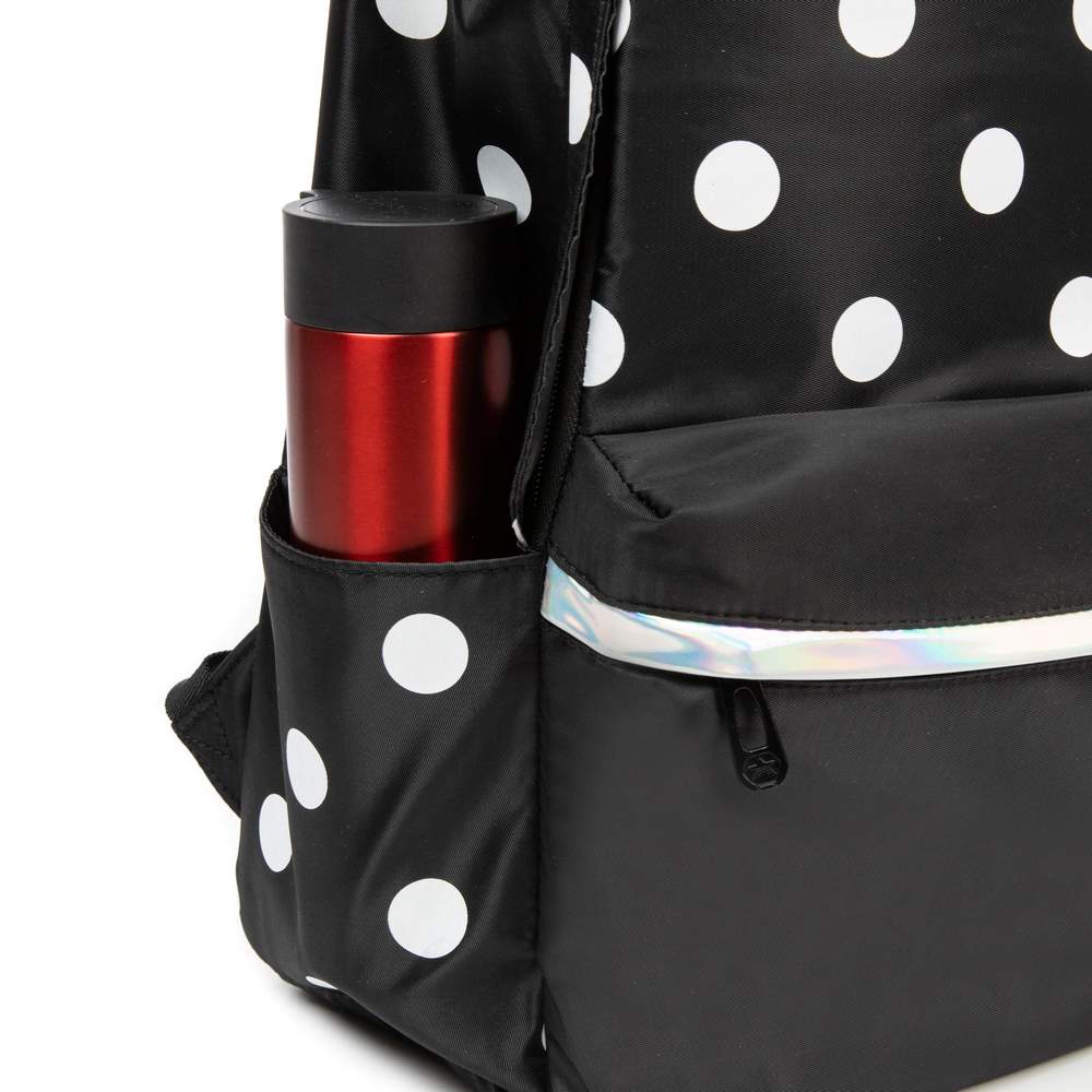 (NET) Backpack Travel School Shoulder Bag Dot Printing Teenage Girl's Bags  Set Of 2 Pcs