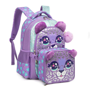 (NET) Cat School Backpack With Lunch Box Set Of 3 Pcs